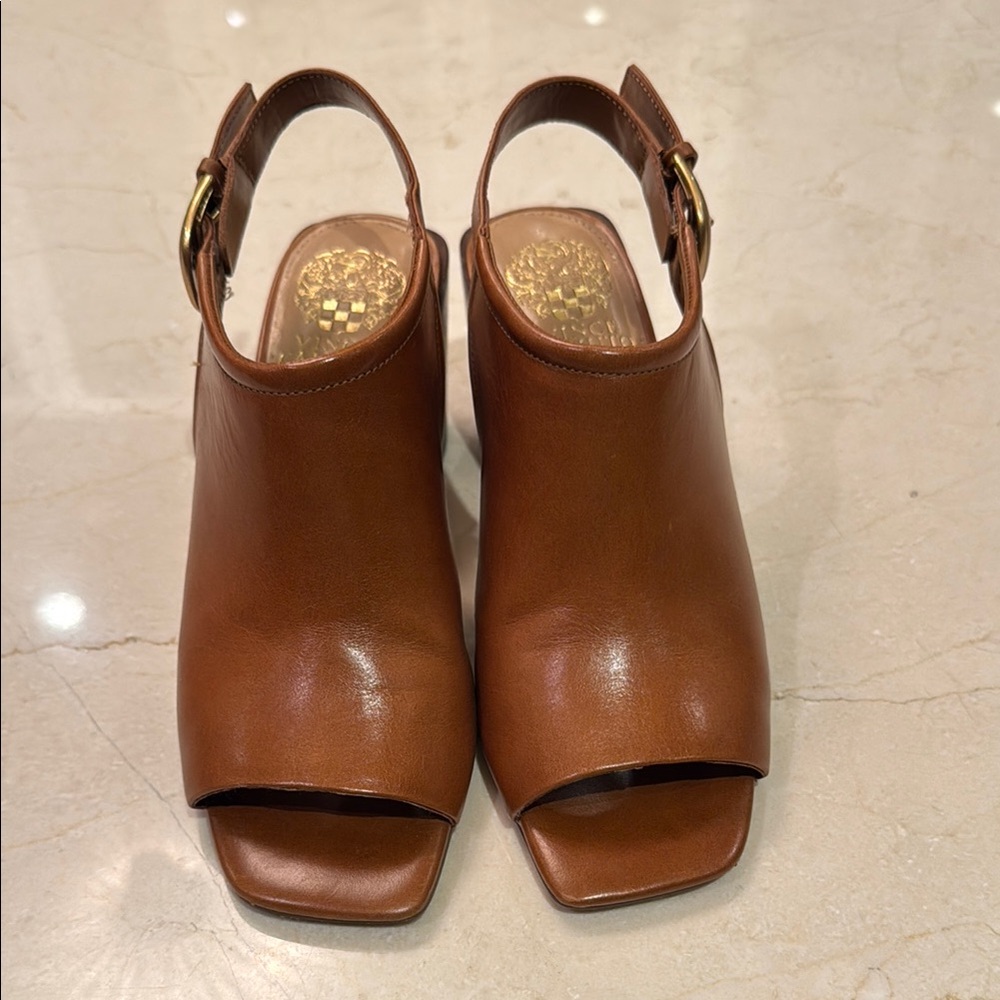 Elegant Brown Leather Women's Shoes